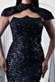 Strapless Neckline Sequined Evening Dress with Bolero Ecr5683 - 2