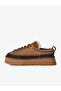 Women's Suede Outer Surface with Wool Inside, Ankle Embroidery Patterned Platform Eva Sole Tan Boots & Booties - 5