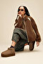 Women's Flat Sole Logo Printed Comfortable Sport Style Bronze Boots & Booties - 2