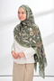 Floral Archive Rosalie Pattern Shawl - Linen - Khaki