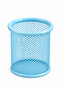 Metal Mesh Pen Holder – Desktop Pen and Stationery Organizer - Blue - 3