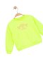 Girl's Green Long Sleeve Sweatshirt - Basic Comfortable Sweatshirt with Bow Pattern - 2