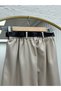 Durubanu Pleated Belt Detailed Atlas Trousers-As1567 Stone - 6