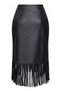 Tasseled Leather Skirt - 2