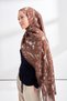 Floral Archive Rosalie Pattern Shawl - Brown