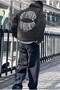 Men's Anthracite Melange Dont Announce Hooded Oversize 3 Thread Threaded Loose Fit Hoodie Sweatshirt - 3