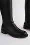 Women's Daily Boots with Zipper Below the Knee Lindo Black - 6