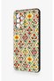 Samsung A52 Compatible Tile Tulip Patterned Silicone Case - 4