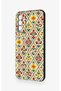 Samsung M13 Compatible Tile Tulip Patterned Silicone Case - 4