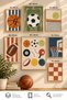 7-Piece Frame-Looking Modern Painting Set |   Children's Room - Sports Themed |   Living Room, Office, Kitchen and Study Room Wall Decor