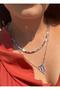 Silver Bague Stone Arrow Serenay Necklace - 4