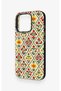 iPhone 16 Pro Compatible Tile Tulip Patterned Silicone Case - 4