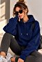3 Threaded Hooded Women's Sweatshirt with Stopper My3535 - 3