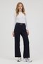 High Waist Pleated Palazzo Pants with Belt and Elastic Fabric - 4