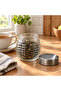 Ribbed Glass Jar with Silver Lid - 230ml - 3