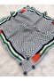 Palestine themed scarf 50x50 non-slip crepe vibrant colors flag design - 4