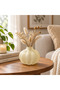 Ribbed Design Glass Vase Cream - 10cm - 3