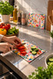 Glass Cutting Board Colorful Flower Kitchen Themed - Glass Cutting Board |   20cm X 30cm - 2