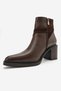 Jessica Brown Suede Genuine Leather Women's Thick Heeled Boots - 8