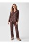 Bear Patterned Women's Pajama Set (W6) - 6