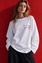 2262 Women's Girls Wanna Have Fun Printed Oversize T-Shirt White