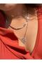 Silver Bague Stone Arrow Serenay Necklace - 2