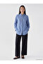 Two Mt Shop Quality Lcw Studio Blue Striped Women's Shirt Tunic - 3