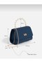 Women's Hand and Shoulder Bag with Thin Handle, Chain Strap and Lock Cover - 2