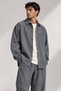 Kombin King Size Shirt Jacket Wide Leg Trousers Dark Gray - 5