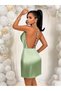 Rochie mini, verde - 2