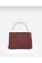 Women's Hand and Shoulder Bag with Thin Handle, Chain Strap and Lock Cover - 4