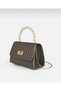 Women's Hand and Shoulder Bag with Thin Handle, Chain Strap and Lock Cover - 2
