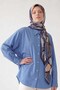 Mosaic Pattern Olera Shawl Navy Blue