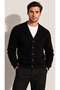 Men's V-Neck Buttoned Medium Slim Top Jacket