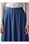 Alita City Lcw Vision Blue Raschel Plain Midi Women's Skirt with a Difference - 4