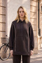 1051 Suit with Glitter Thread Detail on the Sides and Pants in Brown - 8