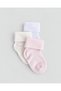 3-Piece 100% Cotton Newborn Baby Socks Set 0-6 Months - 2