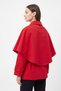 Trench Coat with Detachable Cape 202713 - Red - 3