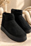 Women'S, Stone Detailed, Fur Lined, 4 cm Thick Sole Ankle Boots - 2
