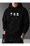 Men's 3 Thread Oversize Hoodie High Quality Thick Fabric Hooded Sweatshirt Gt464