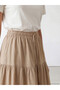 Alita City Lcw Modest Beige Plain Long Women's Skirt with a Difference - 3
