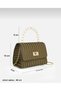 Women's Hand and Shoulder Bag with Thin Handle, Chain Strap and Lock Cover - 2