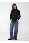Two Mt Shop Quality Lcw Modest Green Knitwear Plain Oversize Women's Tunic - 2