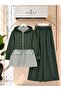 Women's 3-Piece Striped Detailed Double Pocket Trouser Set -0800 - 2