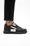 Zrc131 High Quality Thick Sole Lace-Up Men's Sneaker Black White