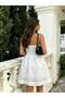 Rochie mini, alb - 5