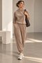 Women's Italian Velvet Hooded Tracksuit Set Jogger Two Piece Set Zg3535