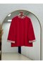 Mihrişah Collar and Sleeves Decorated Tie-Up Sweatshirt-Eu3521 Red - 2