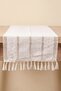 Ecru Regina Cotton Tasseled Runner 35X145 cm - 7