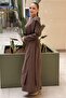 Venus Suede Dress with Front and Back Panels - 2